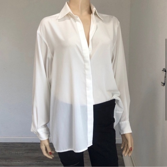 CREAM 40's Vintage Blouse Evan PICONE size:14 - Picture 4 of 14